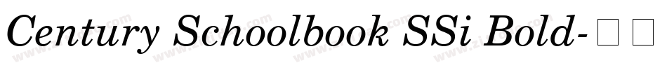 Century Schoolbook SSi Bold字体转换